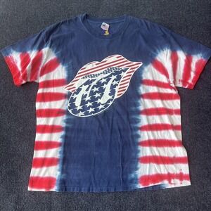 Vintage Rolling Stones Shirt Mens Large Tie Dye USA Licks Tour 2002 2003 Band